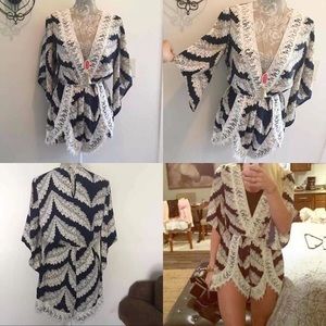 Lace trimmed Romper